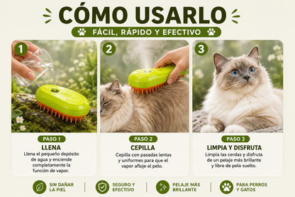 CEPILLO A VAPOR PARA MASCOTAS